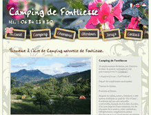 Tablet Screenshot of camping-fontliesse.com